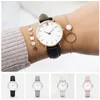 Montres-bracelets dames montres cristal Quartz montre-bracelet mode femmes cuir luxe rose noir Femme petit