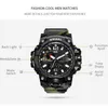 Smael Brand Men Dual Time Camuflage Military Digital Watch LED Na rękę 50 m wodoodpornych 1545 mld zegarków sportowych 220s