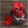 Вечеринка для ладона фонарика конфеты китайская красная деревянная портативные подарочные коробки для свадебной упаковки Доставка Домашняя сад праздничный Supp Dhjul