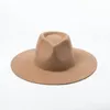 Weitkrempelnhüte Wolle Fedoras Herz Form großer Fedora Hut Unisex für Frauen Jazz Wolle Großhandel