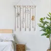Tapissries Bohemian Wall Macrome Hanging Tapestry Storage Po Display hand vävd för vardagsrum sovrum dekoration