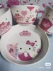 Bols 5 pièces Kitty Vaisselle Céramique Bol Ensemble Plat Tasse Cuisine Cuisine Outils Accessoire Ménage Vaisselle Décor À La Maison Porcelaine