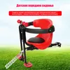 Figurines décoratives vélo bébé siège pour enfants enfant sécurité transporteur avant coussin de selle avec dossier pédales vélo