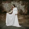 マタニティドレスマタニティロングドレスフリルレースオフ肩の伸縮性マキシ写真妊婦ガウン妊娠ドレス写真撮影2021 T230523