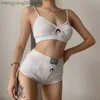Bras Sets 2020 Wind Spring Summer Moon Embroidery Open Navel Top Shorts Two Piece Set for Women T230523