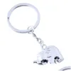 Porte-clés Longes Creative Éléphant En Métal Porte-clés Bel Animal Pendentif Cadeau D'anniversaire Drop Delivery Accessoires De Mode Dh3Ue