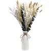 Flores decorativas 45pcs seco pampos Grass boho decoração para o escritório de banheiro em casa