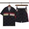 Tracksuits voor heren 2023GG zomer nieuwe brief afdrukken shirt shirt short mouw shorts heren set luxe merk heren top