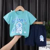 Completi di abbigliamento Pigiami per bambini Pigiami da notte in cotone Tuta da bambino Estate manica corta da bambina Tshirt Due vestiti da casa per bambini 230522