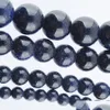Steen Natuurlijke losse kralen Blauw Zand Ronde 4 mm 6 mm 8 mm 10 mm Spacer voor sieraden maken DIY Charms armbanden BG309 Drop Delivery Dhpsz