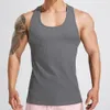 Tanques masculinos Tops Summer Men Men Pure Color Vest Gym Top Top Top Fitness Shirt Sleesess Exercício Sports Sports Gyms Sirt Gyms