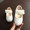 Sneakers Baby Girls Walking Shoes Kids Pu Leather Big Flower Summer Princess Party Wedding Dance 230522