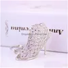 Keychains Lanyards Crystal Hollow Highheeled Shoes Keychain Metal Car Womens Bag Accessories Key Chain Drop Delivery Fashion Dhm0F