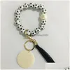 Boncuklu Pubsel Keychain Bilezik Anahtar Key Partisi Kolye Partisi Favor Spor Topu Beyzbol Basketbol Ahşap Boncuk Damlası Teslimat Mücevher Dhxhx