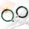 Strand Par Yin Yang Armband Set Men 8mm Natural Stone Heart Magnet Love Braclet for Women Friendship Fashion Jewelry Gift