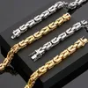 Colliers Hiphop colliers pour hommes 60CM de Long 8MM de large chaîne collier hommes lourd or plaqué316L acier inoxydable bijoux accessoires