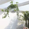 VASESディスコボールフラワープランターポットロープミラーハンギングバスケット屋内植物用植木鉢ボヘミアンスタイルの庭の装飾Vase 230522
