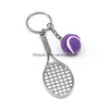 Porte-clés Longes Tennis Porte-clés Mini Sac De Sport En Métal Décoration Porte-clés Artisanat Porte-clés Cadeau Drop Delivery Accessoires De Mode Dh15R