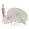 Paraplyer klassiska vita bambu papper paraply hantverk oljat papper diy kreativ tom målning brud bröllop parasol drop leverans h dhr9w