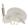 Umbrellas Classical White Bamboo Papers Umbrella Craft Oiled Paper Diy Creative Blank Painting Bride Wedding Parasol Drop Delivery H Dhr9W