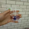 Rury dymowe Hakah Bong Glass Rig Oil Water Bongs Mini, paski szklane garnek