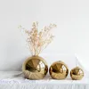 Vazen gouden keramische vaas ronde bal ronde vorm bloem arrangement accessoires bloem vaas bruiloft decoratie gouden bloem vazen ​​2305222222