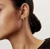 S925 argento sterling lettere T cerchio designer orecchini a bottone per le donne ragazze marchio di lusso orecchini orecchino orecchini gioielli da sposa festa
