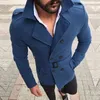 Männer Jacken DIHOPE 2023 Jacke Mode Slim Fit Langarm Anzug Top Windjacke Graben Mantel Männer Herbst Winter Warme Taste