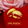 Anelli a grappolo Coppia d'oro massiccio 999 Oro per donna Uomo Mai sbiadito Matrimonio Anniversario di lusso Regali ridimensionabili