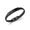 Link Bracelets Chain Wholesale Lots Vintage Black Woven Stainless Steel Bracelet Men's Simple Fashion Rope Leather DIY MenLink