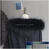 Scarves 100% Winter Natural Fur Collar Real Raccoon Warm Women Coat Female Neck Cap Long Genuine Factory Price Expert Design Dhgarden Dhoto