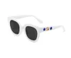 Designer helle weiße Linse hochwertige Damen Herren Sonnenbrille Outdoor-Mode Luxus Rahmen 0208