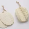 100pcs loofah الطبيعية اسفنجة الاسفنجة الاستحمام منصات مقشرات مقشر مع معلقة حبل القطن j0523