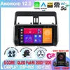 För Toyota Land Cruiser Prado 150 2017 - 2018 Android Auto Android 12 360 Cameras Car Radio Multimedia Video Player Navigation -5