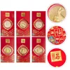 Emballage cadeau 6 pièces enveloppes rouges chinoises paquets d'argent porte-bonheur fournitures de l'année Hong Bao