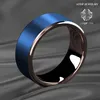 Rings 8mm Blue Tungsten Carbide Ring Rose Gold Brushed Wedding Band ATOP Men Jewelr
