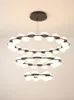 Kronleuchter Moderne Wohnzimmer Designer Kronleuchter Nordic Kreative Weiße Acryl Ball Ring Leuchten Kunst Dekor Lampen Für Restaurant