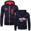 Jackets masculinos Aprilia Racing RSV4 2023 Esportes confortáveis ​​com zíper de algodão Fitness Color Solid College Tops Model