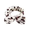 Party Favor Leopard pannband Coral Fleece Ladies Wash Face pannband Bow Hair Band 6 Colors Drop Delivery Home Garden Festive Supplie Dhjx3