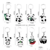 Keychains Lanyards Personalized Panda Cartoon Keychain Pendant Souvenir Gift Key Chain Keyring Drop Delivery Fashion Accessories Dhorr