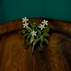 Pins broszki vintage damski liść emalia emalia Wysoka jakość i wykwintne broszki roślinne damskie odzież Akcesoria broszka na broszki G220523