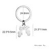 Porte-clés Longes En Acier Inoxydable Dessin Animé Porte-clés Pendentif Garçon Fille Couple Créatif Porte-clés Diy Saint Valentin Cadeau Porte-clés Dro Dhtso