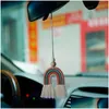 Party Favor Tissé À La Main Arc-En-Ciel Décoration De Voiture Pendentif Perles En Bois Coton Corde Style Européen Aromathérapie Pendentifs 3 Couleurs Drop De Dhkjr