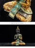 Objetos decorativos Figuras 10/16cm Mini estátua de Buda Tailândia Buda Escultura Resina Verde Hindu Fengshui Meditação da Fatuagem Decoração de Casa 230523