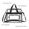 保管バッグは、フェスティバル用のショルダーストラップトートジッパーポケット付きの大きな透明な透明なスタジアムバッグ