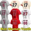 カスタム野球ジャージ17 Shohei Ohtani 27 Mike Trout Jo Adell Anthony Rendon Jared Walsh Taylor Ward Gio Urshela Drury Max Stassi Jersey Men Youth Youth