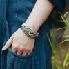 Браслет, новый оригинальный дизайн, женские браслеты в китайском стиле, ретро, креативное открытие, роскошные очаровательные женские серебряные украшения в форме рыбы