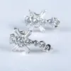 Bengelen oorbellen sterling zilver 925 vrouwen vallen voor 4-8 mm parel of ronde kraal semi mount trendy sieraden