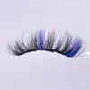 Moelleux 25 MM Faux Cils De Vison Cils Colorés Rose Blanc Rouge Bleu 5D Vison Faux Cils Fournitures Outils De Maquillage