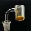 Spessore 90 Bend Quartz Rod Narghilè Chiodo 14mm Narghilè da uomo con Bubble Carp Hat 100% Genuine Banger Dab Rig BBG-002 Thermal Banger